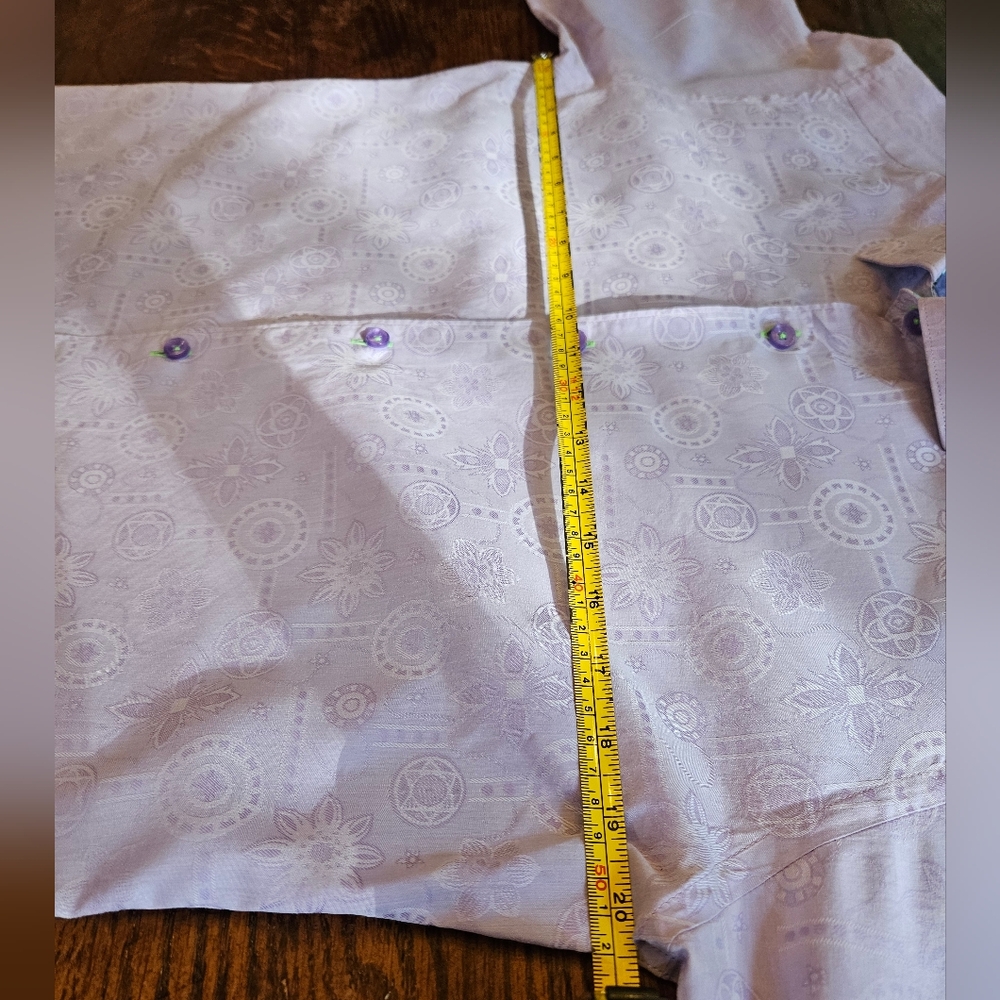 Jared Lang Men's Purple Patterned Sz2 - Picture 4 of 10